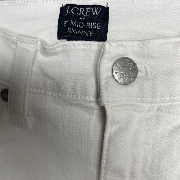 J.CREW Skinny Jeans Women 27 Mid-Rise White Stretch BO929 - Picture 8 of 16